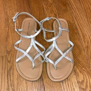 Silver sandals